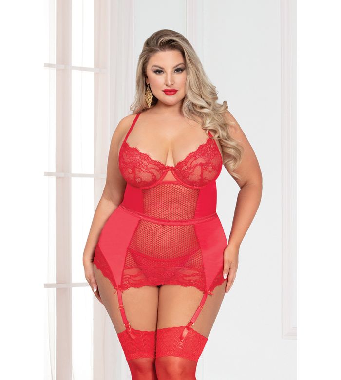 11045  Two Piece Chemise And Thong Set Afl 115.25